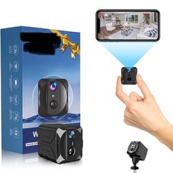 2024 Upgraded Mini Spy Camera Hidden Camera,4K WiFi Wireless Camera, 100 Days Standby Battery Life,AI Motion Detection Alerts,Nanny Cam Security Cam f
