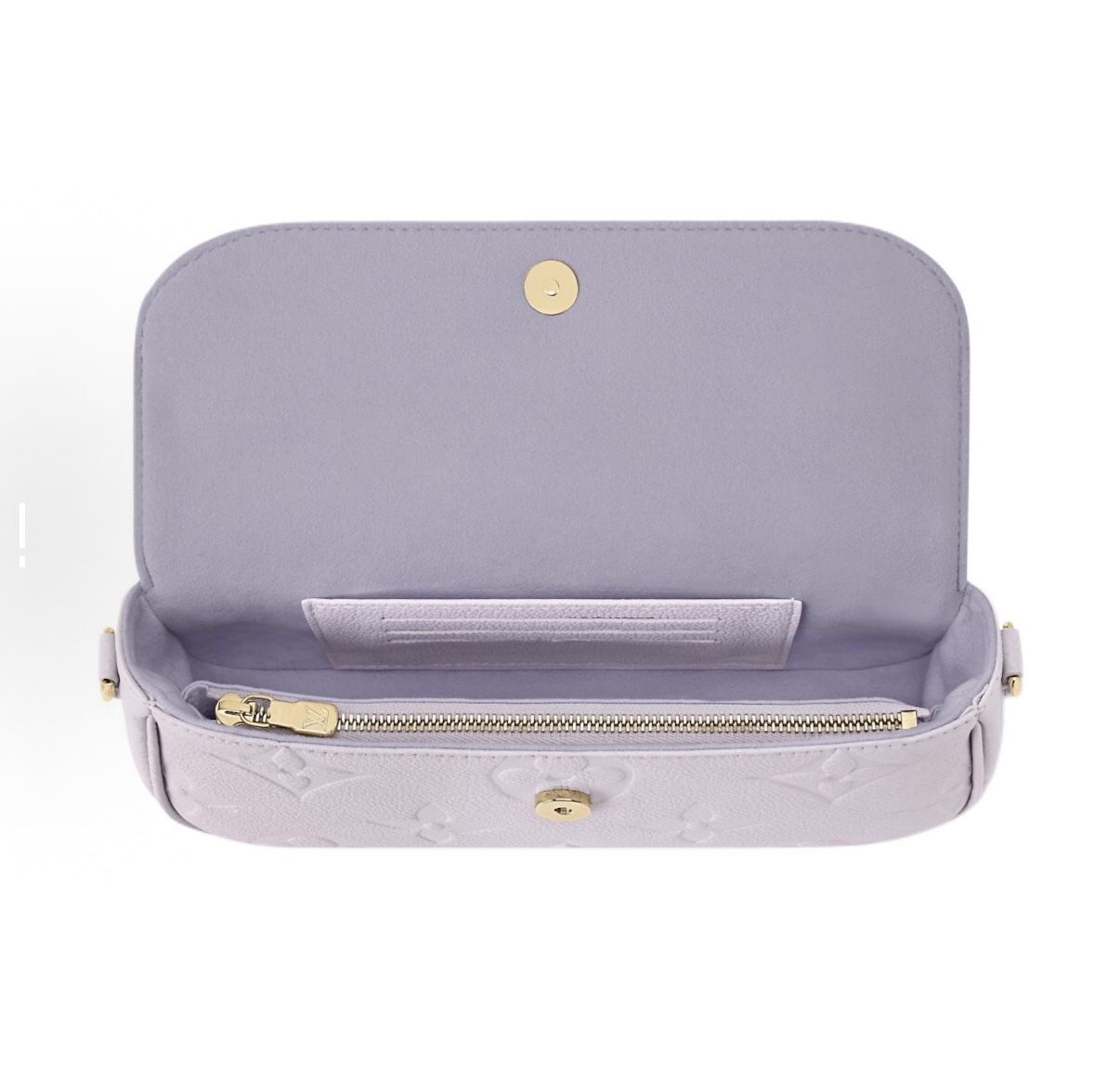 LOUIS VUITTON ON CHAIN IVY BRAND LOGO METAL PARTS Embossed grained cow leather cross-body shoulder bag women's dreamy (p497)72