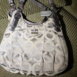 Gray Coach Shoulder Bag 