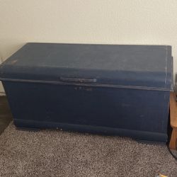 Blue Antique Cedar Chest