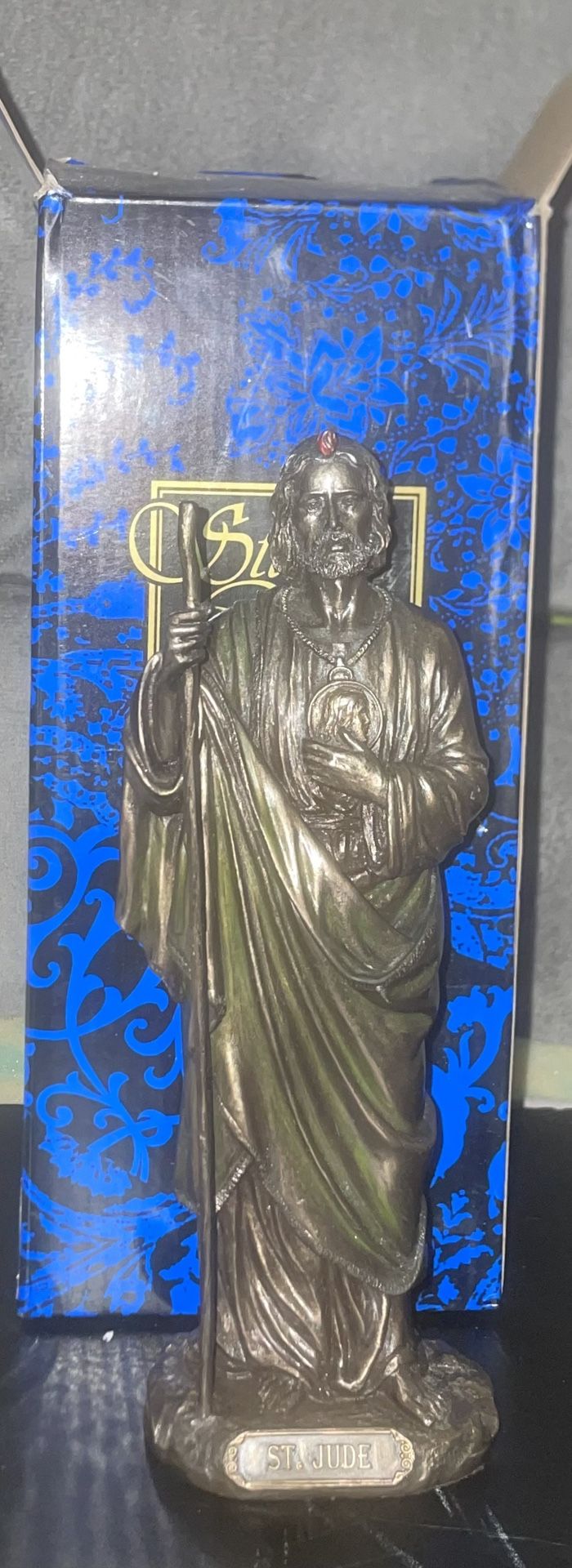 Saint Jude Cold Cast Decorative Figurine, Bronze Color