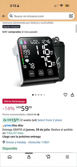 Electronic arm blood pressure monitor