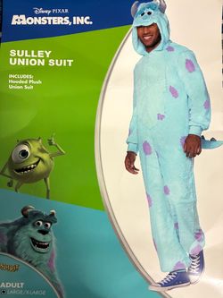 (LIKE NEW OPEN BOX) Adult Large Monsters Inc Sully Onesie from Spirit Halloween
