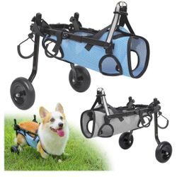 Dog Wheelchair for Back Legs, Dog Wheelchair Cart Doggy Wheelchair with Disabled Hind Legs Walking Mobility Aids for Small Pets Hind Limbs Dog Carts 