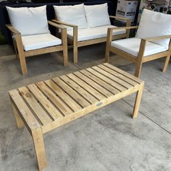 Wooden Patio Furniture Set