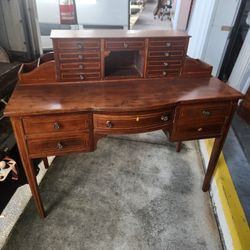 Antique English mahogany writing desk  
