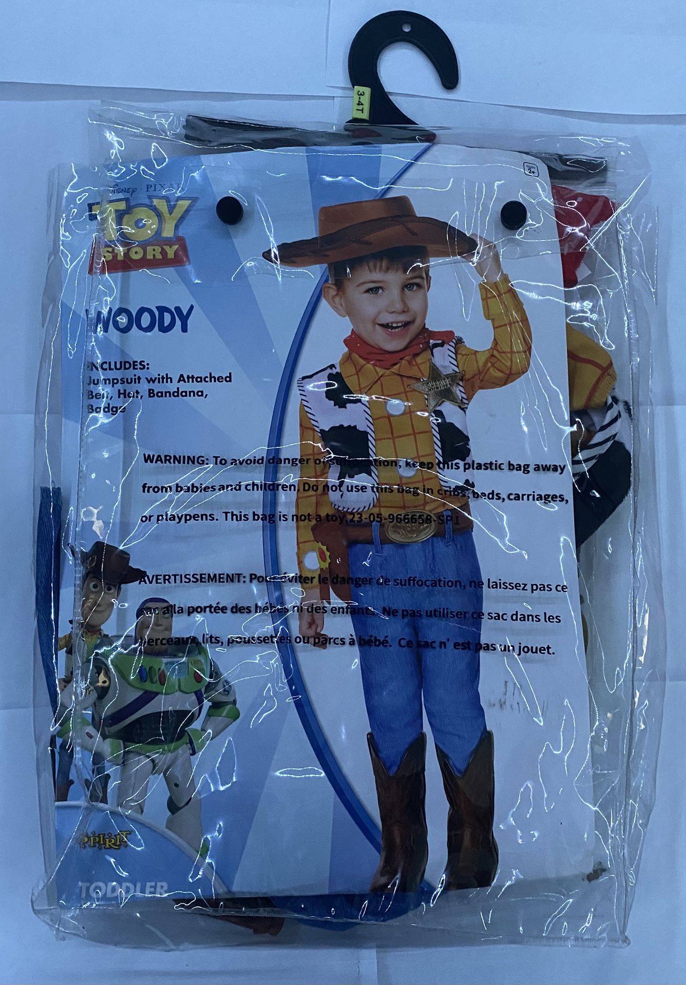 Disney Toy Story 4 Piece Woody Size 3-4T Toddler Costume