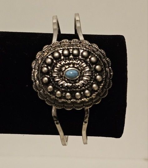 New Silver Turquoise Bangle Bracelet