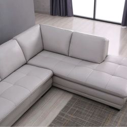 Smoke Gray Leather Sofa Original Price $3500 