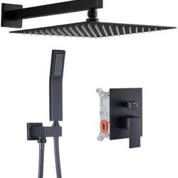 🚿 Zalerock Rain Square Shower System — Matte Black (NEW)