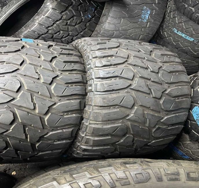 37 13.50 R24 PAIR OF 2 TIRES TBB TS-67 M/T - INSTALLED AND BALANCED HIGH TREAD