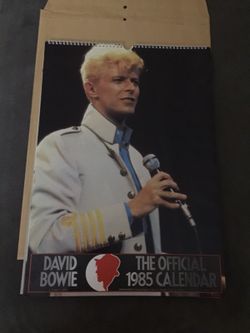 David Bowie 1985 calendar serious moon light tour