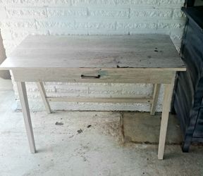 Paulo Wood Writing Desk with Drawer Weathered White - Threshold™