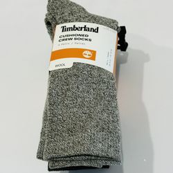 Timberland Men’s 4 Pairs WOOL Cushioned Crew Socks Shoe Size 9-12 