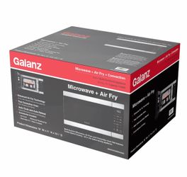 Galanz 0.9 Cu ft Air Fry Countertop Microwave, 900 Watts, Stainless Steel, New