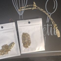 18 Gold Plated Marry Chains And Pendents 
