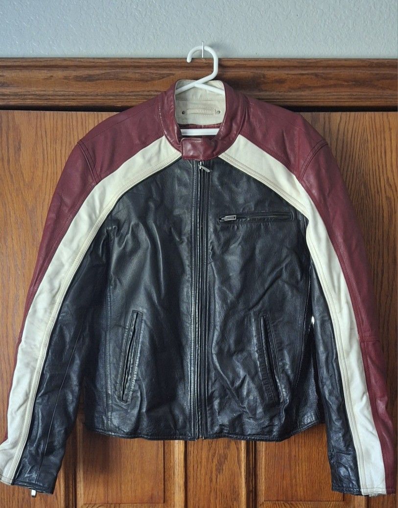 Wilsons Leather M. Julian Black/White/Red Combination JACKET