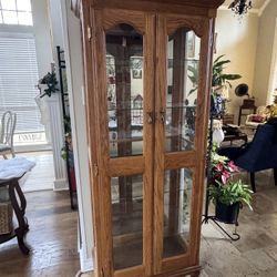 Curio China Cabinet Solid Wood
