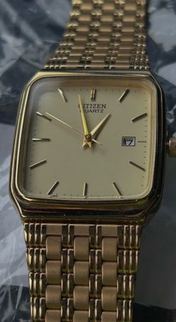 Citizen goldtone tank watch