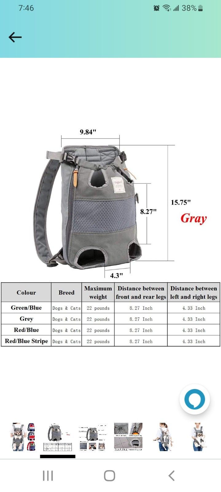 Doglemi..Dog Carrier/Backpack