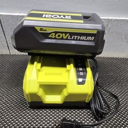 Ryobi  Battery  And  Charger 