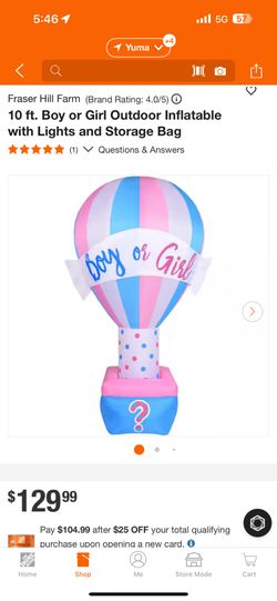 Gender Reveal Inflatable