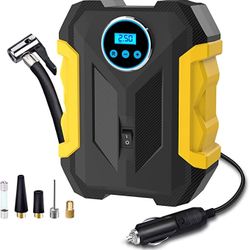 Digital Air Compressor for Car Auto Pump Portable Tire Inflator with LED Light DC 12V
