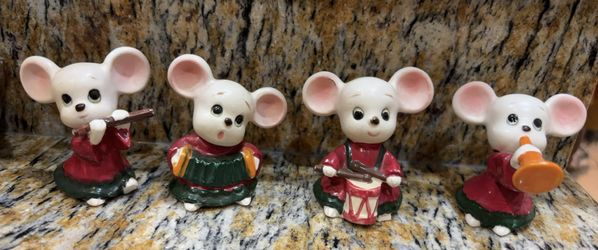 Vintage LEFTON Set 4  musical mice