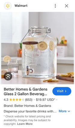 Two gallon cold drink quality glassware