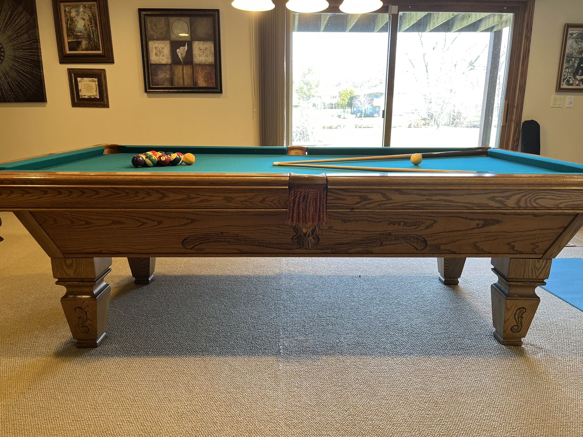 Brunswick 8’ X 4’ Pool Table And Ping Pong Combination