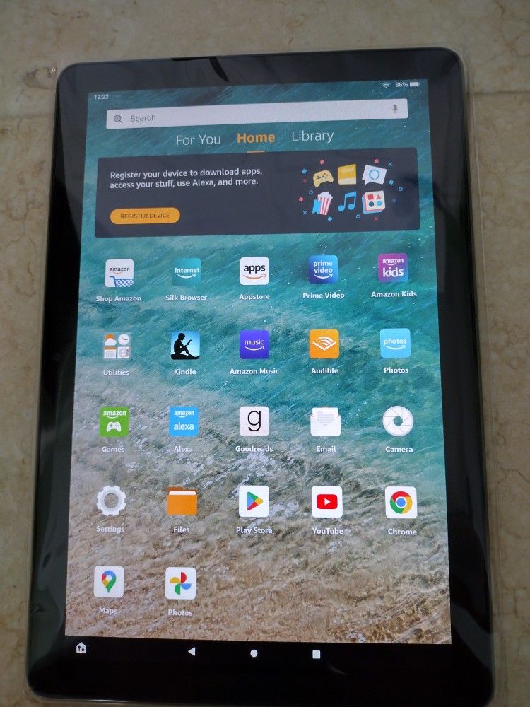 Amazon Fire HD 10.1" 32GB Tablet With Google Apps 