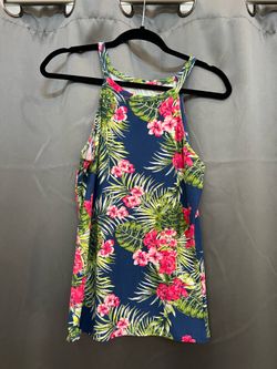 Women's high halter Hawaiian shirt - Small