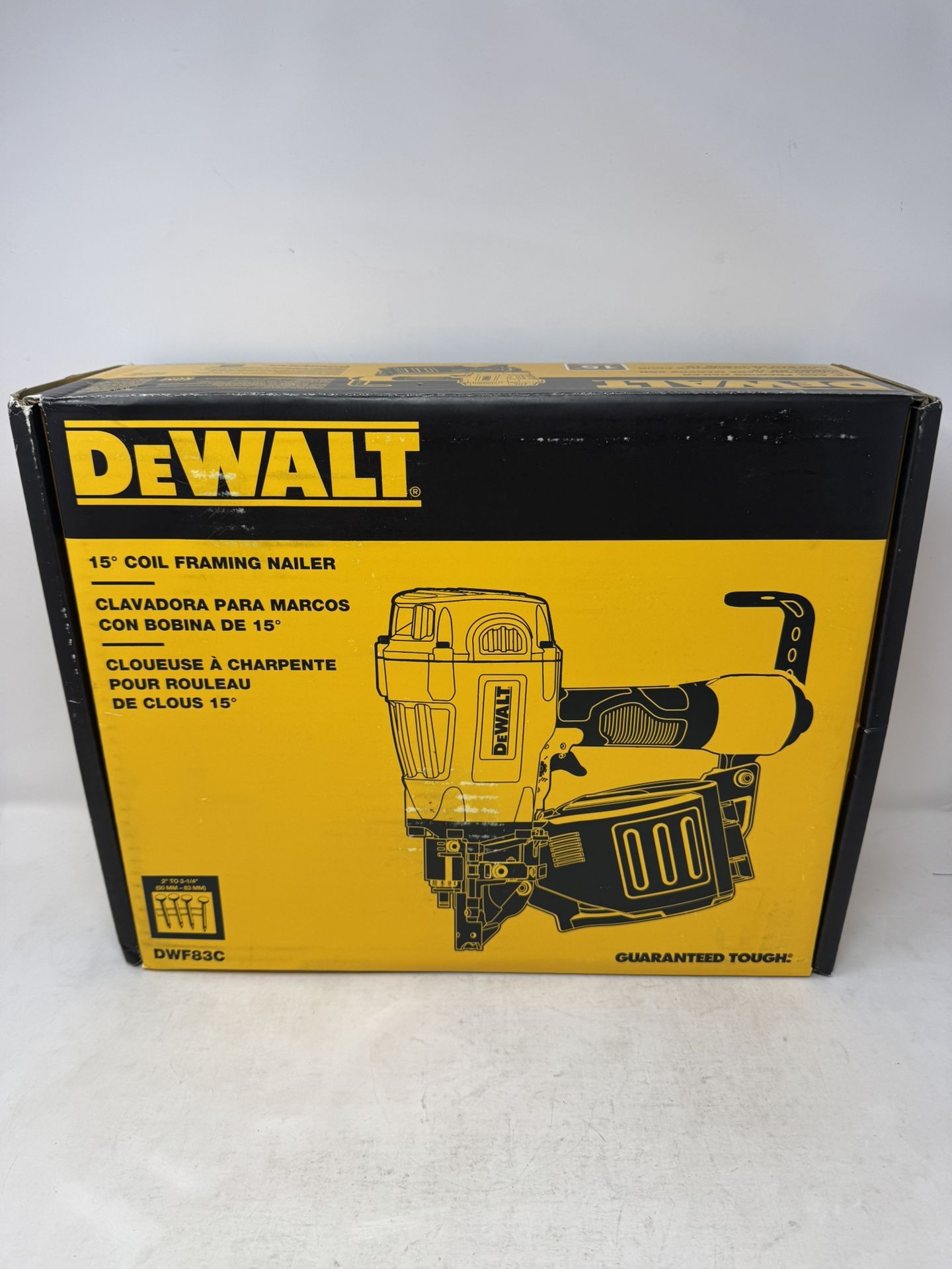 DEWALT DWF83C Pneumatic 15° Coil Framing Nailer