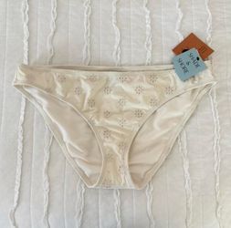 Target- cream color bikini bottom size L