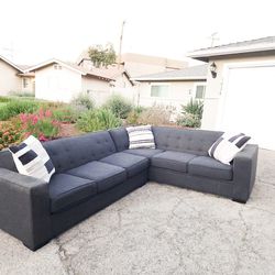 I _Can_de_liv_er! Dark Grey Sectional Couch Sofa 