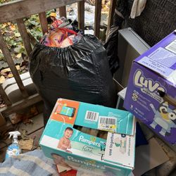 Diapers  And Clothes. FREE