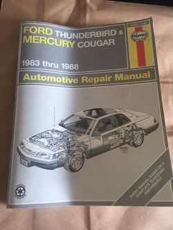 Car Manual Ford Thunderbird, Mercury Cougar