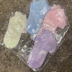 4 Pairs Girls Lace Socks