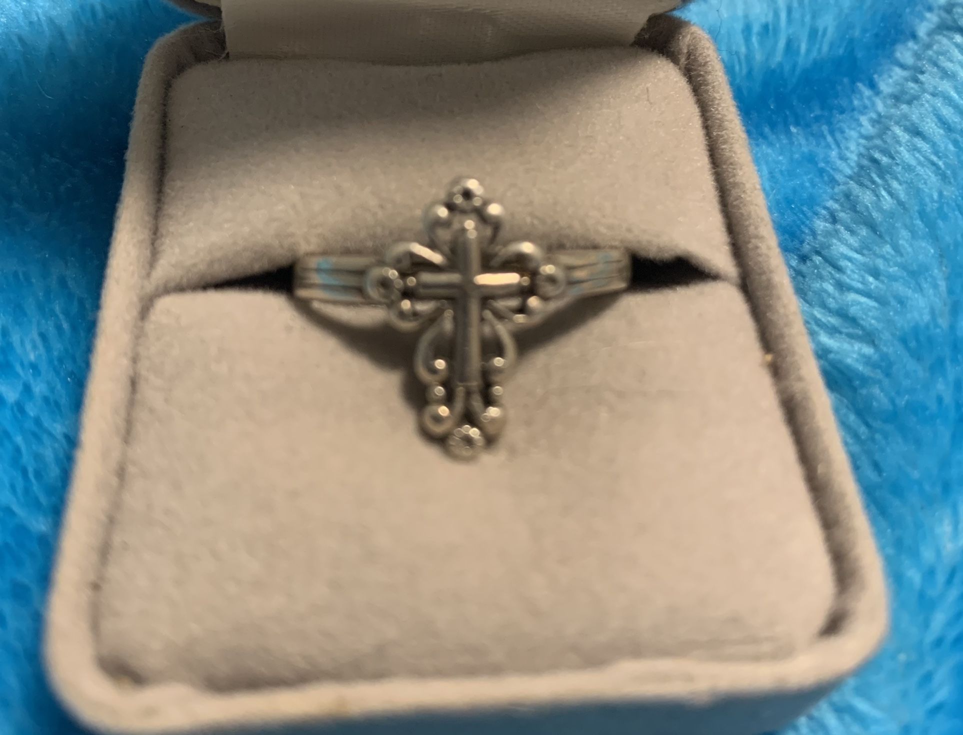 Silver Cross Ring
