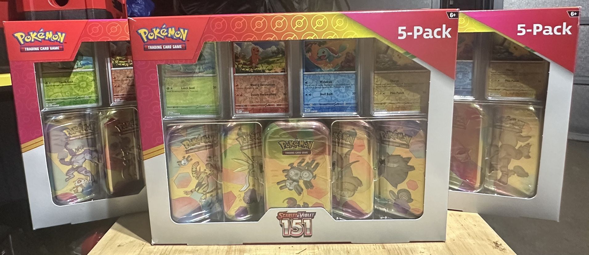 Pokemon Scarlet & Violet 151 5-Pack Mini Tins w/4 Promos, Costco Bundle