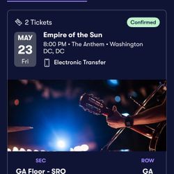 Empire of the Sun Concert Tickets (2)