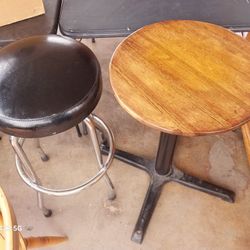 Bar Stool And Table 