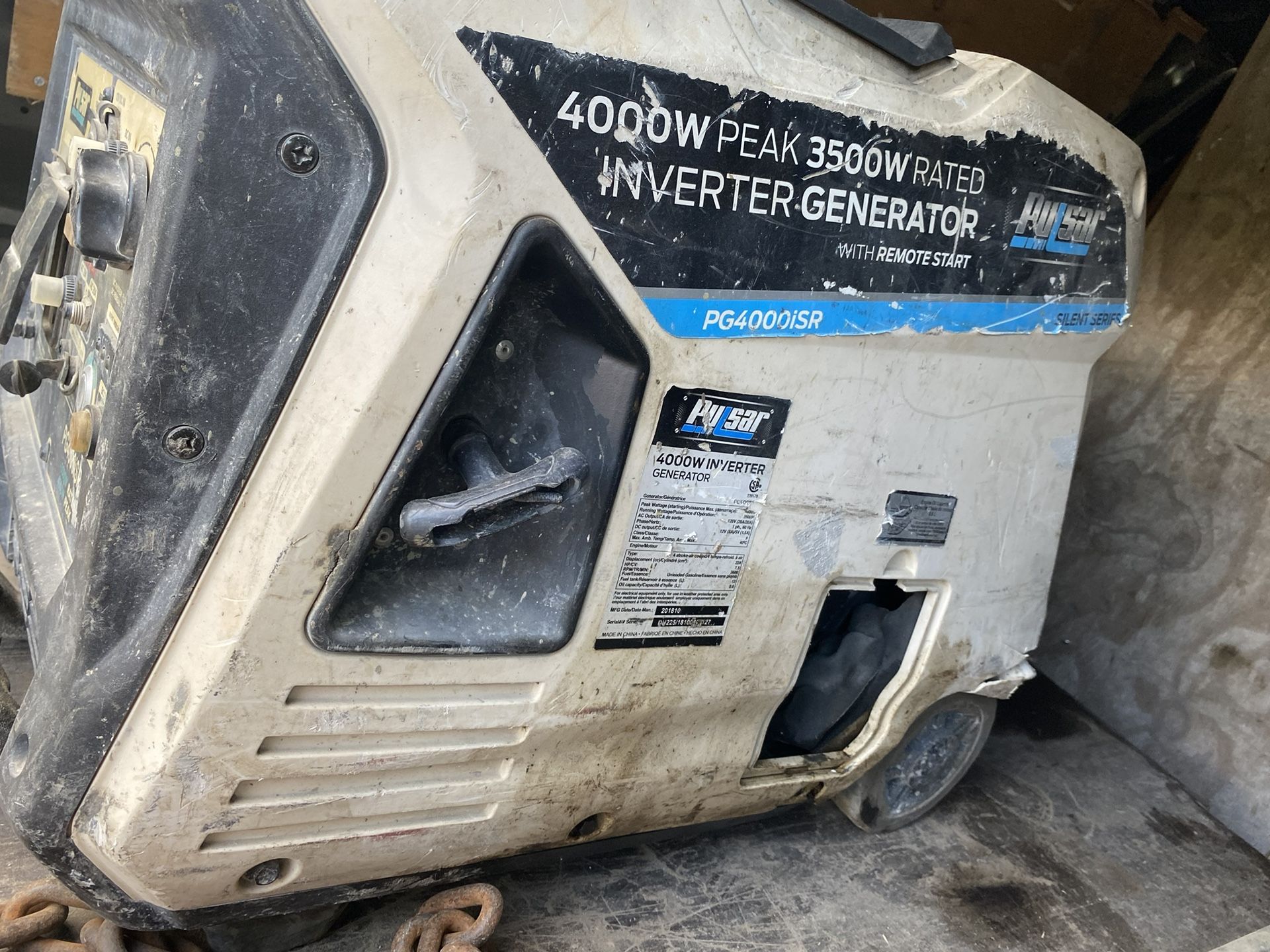 4000W Peak. 3500W Rated Inverter Generator for Sale in Lake Villa