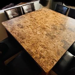 $300 Marble Top Dining Table + 8 Chairs Great Condition! OBO