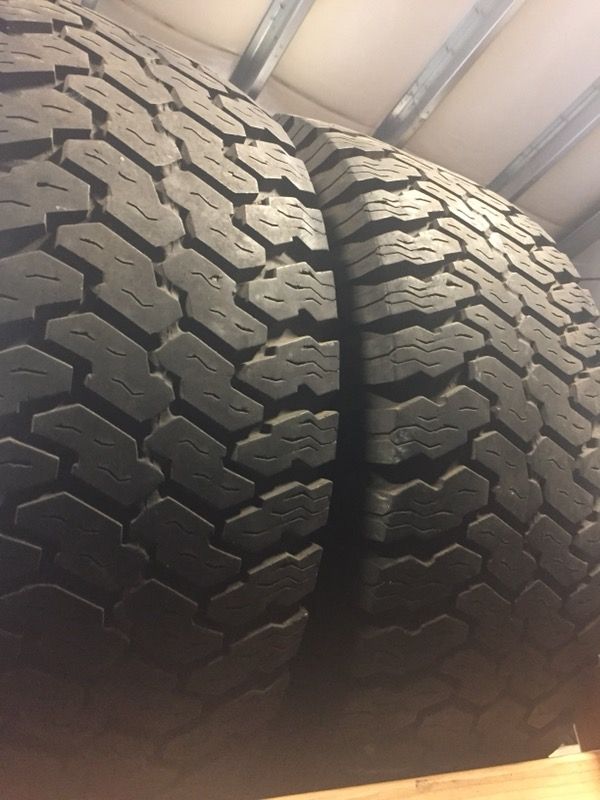 Matching pair (2) 33 12.50 16.5 tires for only $48 each with free installation included