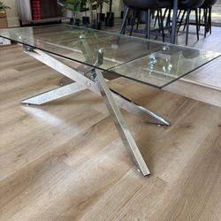 Glass Ottoman Table