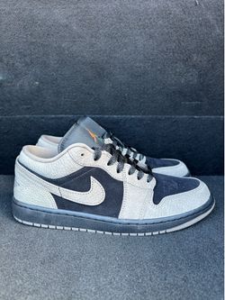 Nike - Air Jordan 1 Low SE Men's Shoes (Black/Light Wild Mango/Olive Grey)