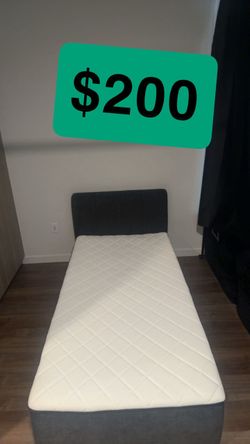 Boneless Twin Bed Dark Grey