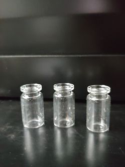 10 mini glass bottles 1.75" x 1" party favors wedding birthday baby shower vases place settings