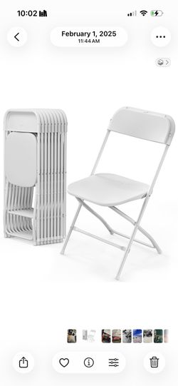 While Folding Chairs ( Open Box - Qty. 10)